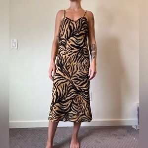 Haley Solar midi animal print tank dress
